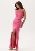 Bubbleroom Occasion Tie Back Satin Gown Pink 38