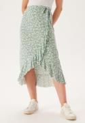 Happy Holly Selima Frill Wrap Skirt Green/Floral 52/54