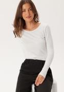 VILA Vinora L/S O-NECK TOP - NOOS O Bright White XS