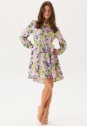 YAS Yaskaya Ls Shirt Dress Pale Lilac Aop:wilma 36