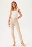 BUBBLEROOM Selene Stretchy Ankle Push-Up Trousers Light beige 40