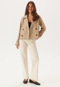 VILA Viaddison L/S SHORT TRENCHCOAT Savannah Tan 40