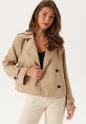 VILA Viaddison L/S SHORT TRENCHCOAT Savannah Tan 42