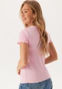 Pieces Pcnicca SS O-Neck top Roseate Spoonbill XL