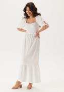 BUBBLEROOM Smock Maxi Dress Offwhite XS