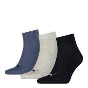 Puma Strumpor 3P Quarter Socks Marin/Grå Strl 43/46