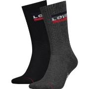 Levis Strumpor 2P Sport Regular Cut Sock Svart/Grå Strl 35/38