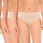 Schiesser Trosor 3P Essentials Cotton Briefs Beige bomull 46 Dam