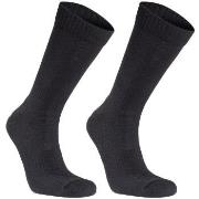 Seger Strumpor 2P Basic Wool Sock Svart Strl 43/46