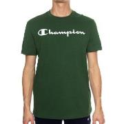 Champion Classics Men Crewneck T-shirt Mörkgrön bomull Small Herr