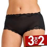 Damella Trosor Silk Brief Svart silke Large Dam