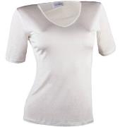 Damella Silk T-Shirt Elfenben silke Large Dam