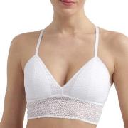 DKNY BH Modern Lace Racerback Longline Bralette Vit nylon X-Large Dam