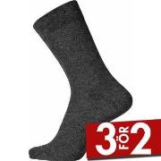 Egtved Strumpor Pure Cotton Socks Mörkgrå bomull Strl 40/45 Herr