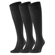 Falke Strumpor 3P Tiago Knee-high Svart bomull Strl 45/46 Herr