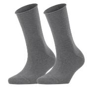 Falke Strumpor 2P Women Casual Happy Sock Grå Strl 35/38 Dam