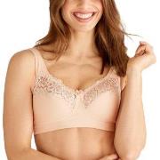 Swegmark BH Cotton Bloom Fairtrade Soft Bra Creme bomull B 80 Dam