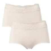 Trofe Lace Trimmed Maxi Briefs Trosor 2P Champagne bomull 3XL Dam