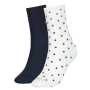 Tommy Hilfiger Strumpor 2P Women Dot Sock Vit Mönstrad Strl 39/42 Dam