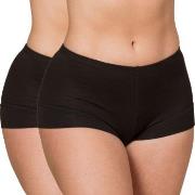 Trofe Bamboo Solids Boxer Brief Trosor 2P Svart Bambu Small Dam