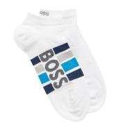 BOSS Strumpor 2P Stripe Cotton Ankle Socks Vit Strl 43/46