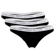 Tommy Hilfiger Trosor 3P Recycled Essentials Thong Svart Medium Dam