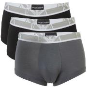 Armani Monogram Trunk Kalsonger Svart/Grå bomull Small Herr