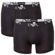 Armani Stretch Cotton Boxers Kalsonger 2P Svart bomull Large Herr