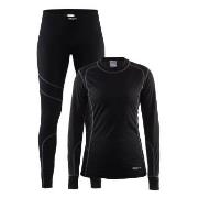 Craft Baselayer Set Women Svart polyester X-Large Dam