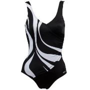 Damella Julia Basic Swimsuit Svart/Vit 38 Dam