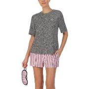 DKNY 100 DKNY Short Pj Set Grå/Rosa Large Dam