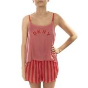 DKNY Walk The Line Cami And Boxer Korall polyester X-Small Dam