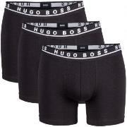 BOSS Kalsonger 3P Cotton Stretch Boxer Brief Long Svart bomull Large H...