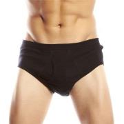 JBS Kalsonger Basic Fly Brief Svart bomull X-Large Herr