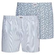 Jockey Kalsonger 2P Woven Boxer Shorts Blå/Vit bomull X-Large Herr