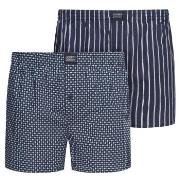 Jockey Kalsonger 2P Woven Boxer Shorts Marin bomull Medium Herr