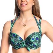 Missya Rose Bikini Strapless Halterneck Print Grön D 85 Dam