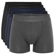 Resteröds Kalsonger 5P Gunnar Bamboo Boxer Grå/Blå XX-Large Herr