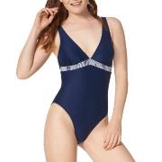 Triumph Summer Waves Padded Swimsuit Mörkblå B 38 Dam