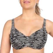 Trofe Graphic Nice Underwired Bikini Bra Svart/Vit C 38 Dam