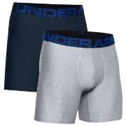 Under Armour Kalsonger 2P Tech 6in Boxers Grå/Blå polyester Small Herr