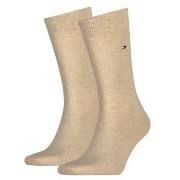 Tommy Hilfiger Strumpor 2P Men Classic Sock Beige Strl 43/46 Herr