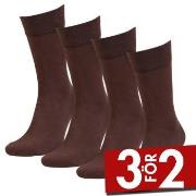 Amanda Christensen Strumpor 4P Bamboo Crew Socks Brun Strl 43/46