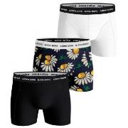 Björn Borg Kalsonger 3P Essential Shorts 2033 Svart blommig bomull X-L...