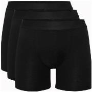 Resteröds Kalsonger 3P Bamboo Boxer Long leg Svart Small Herr