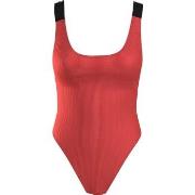 Calvin Klein Intense Power Rib Scoop Plus Swimsuit Korall polyamid 3XL...