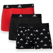 adidas Kalsonger 3P Active Flex Cotton Trunk Svart/Röd bomull XX-Large...