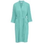 Damella Viscose Plain Lace Robe Aqua viskos Large Dam