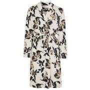 Damella Greymelange Flower Wrap Around Robe Creme Large Dam