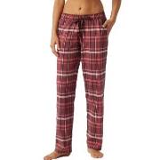 Schiesser Mix and Relax Long Flannel Pants Röd/Brun bomull 44 Dam